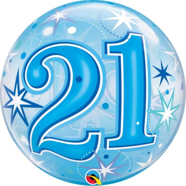 21 Blue Starburst Bubble | 56cm