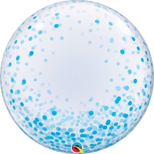 Blue Confetti Deco Bubble | 61cm